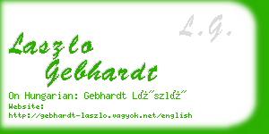 laszlo gebhardt business card